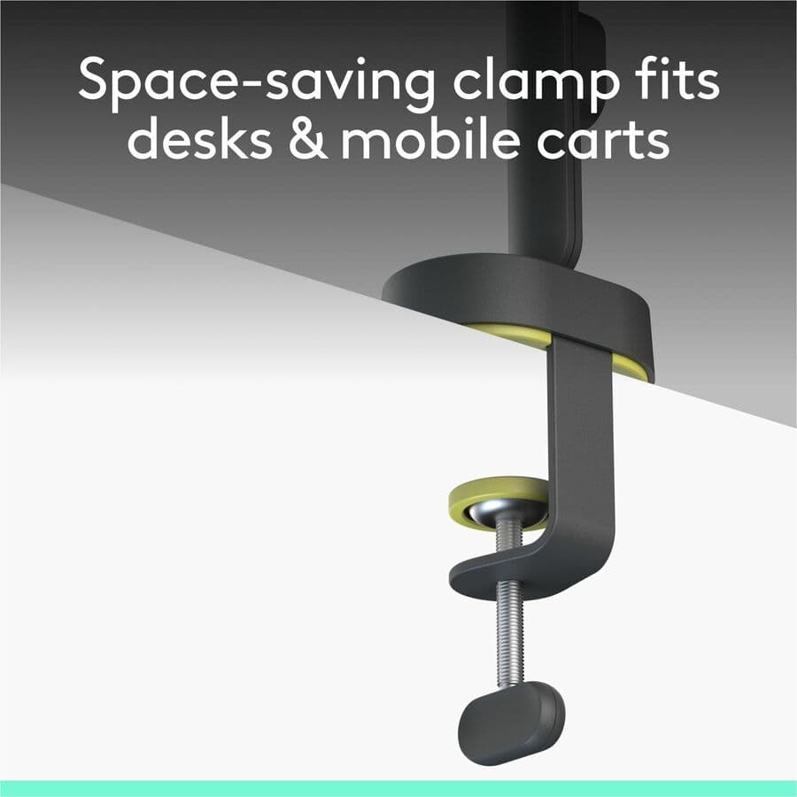 Logitech REACH document camera with clamp mount for flexible tabletop installation