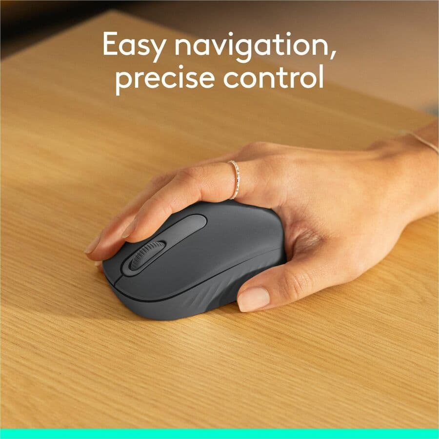 Logitech M196 wireless mouse in graphite with USB nano receiver