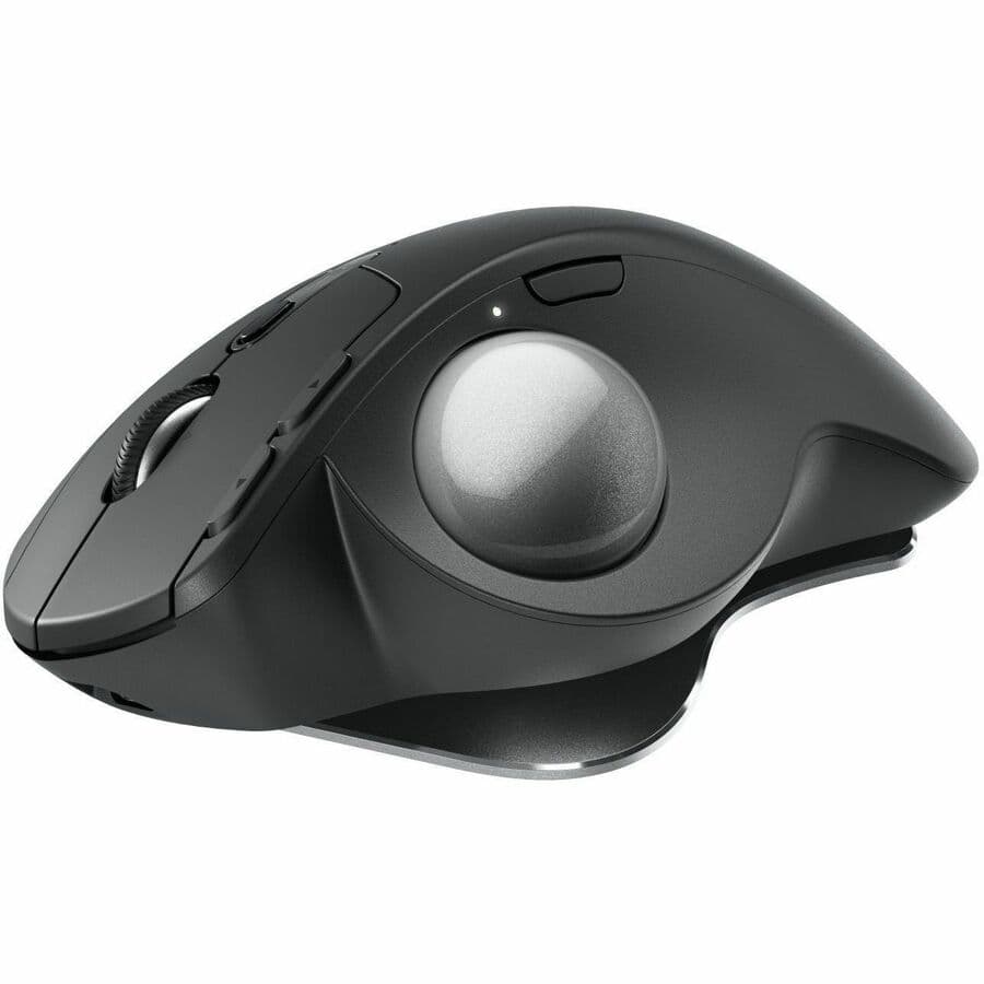 Logitech MX Ergo S graphite wireless ergonomic trackball mouse with dual Bluetooth and 2.4 GHz connectivity