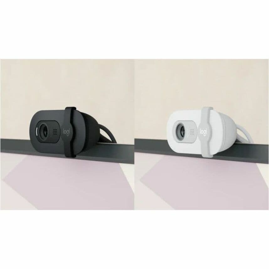 Logitech Brio 100 Graphite webcam with clip mount for Full HD 1080p video calls