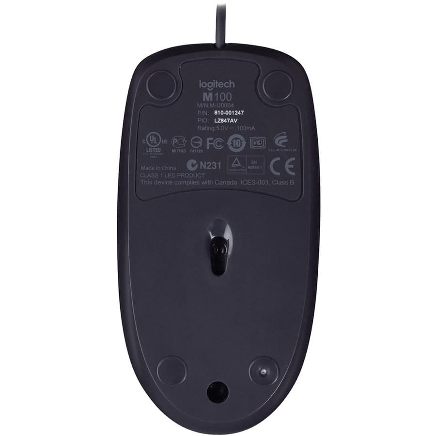 B100 OPTICAL USB MOUSE - BLACK view 9