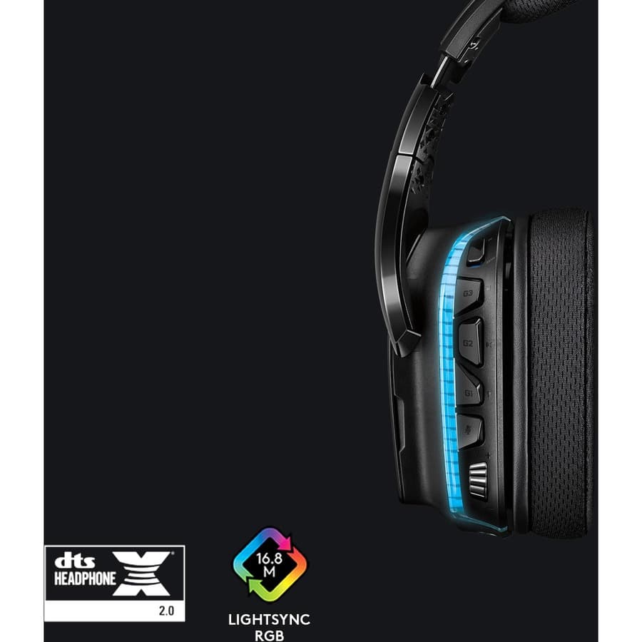 Logitech G635 wired 7.1 surround gaming headset with LIGHTSYNC lighting and boom microphone