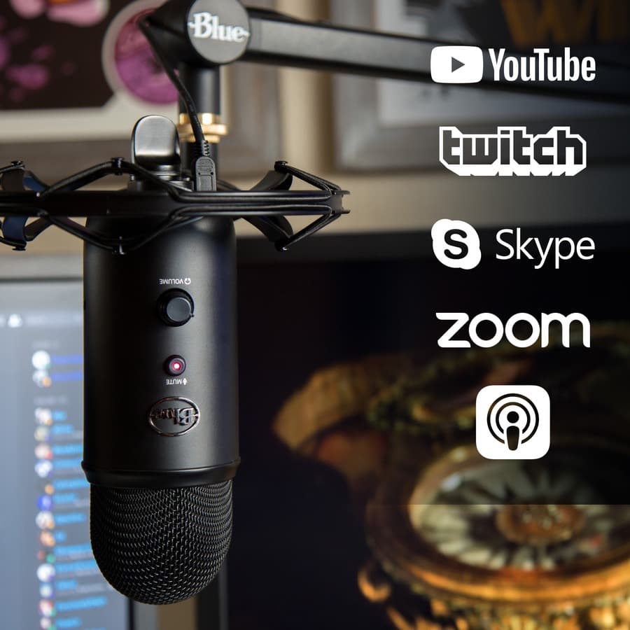 Logitech LA YETICASTER 988-000107 desktop USB microphone for podcasting and streaming