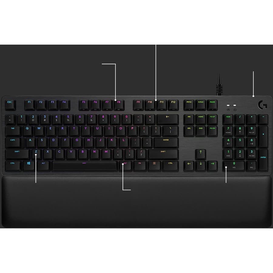 LOGITECH GAMING G513 CARBON LIGHTSYNC RGB MECHANICAL GAMING KEYBOARD LINEAR view 11
