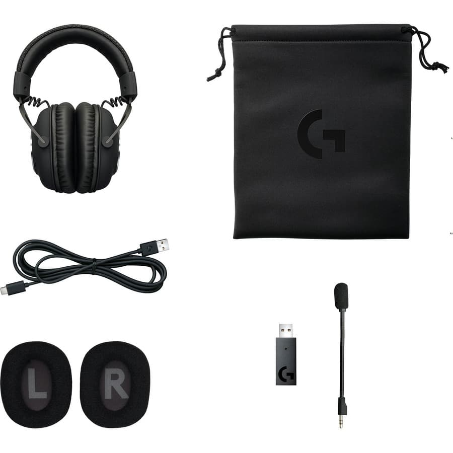 Logitech PRO X Wireless LIGHTSPEED gaming headset with boom mic and over-ear design