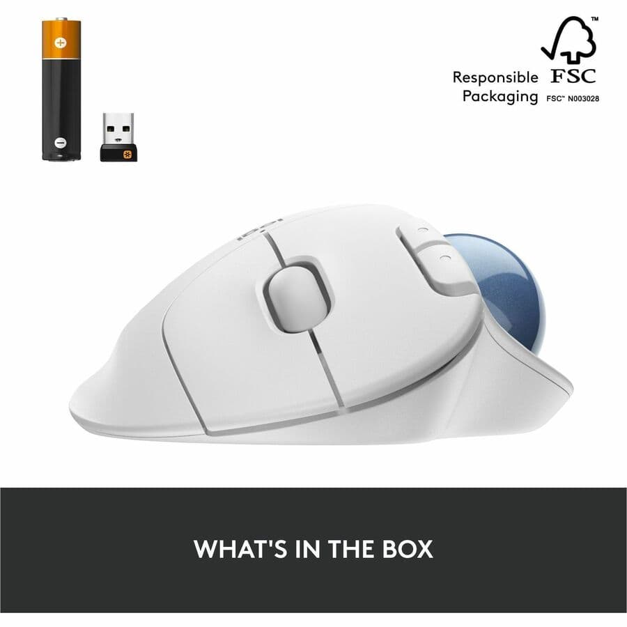 LOGITECH - COMPUTER ACCESSORIES ERGO M575 WIRELESS TRACKBALL OFF WHITE view 7