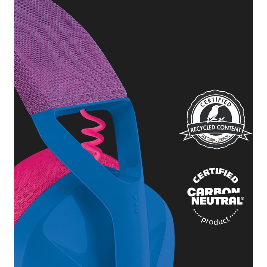 Logitech G435 wireless gaming headset in blue with on-ear design