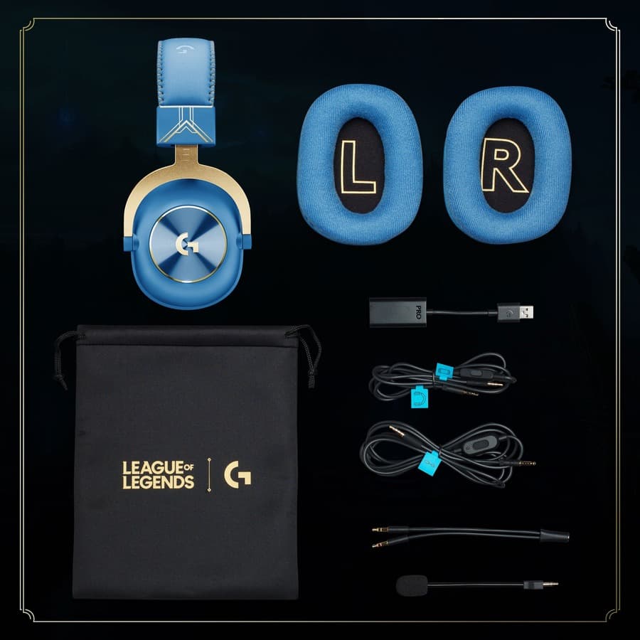 Logitech G Pro X Gaming Headset League wired USB over-ear headset with detachable microphone