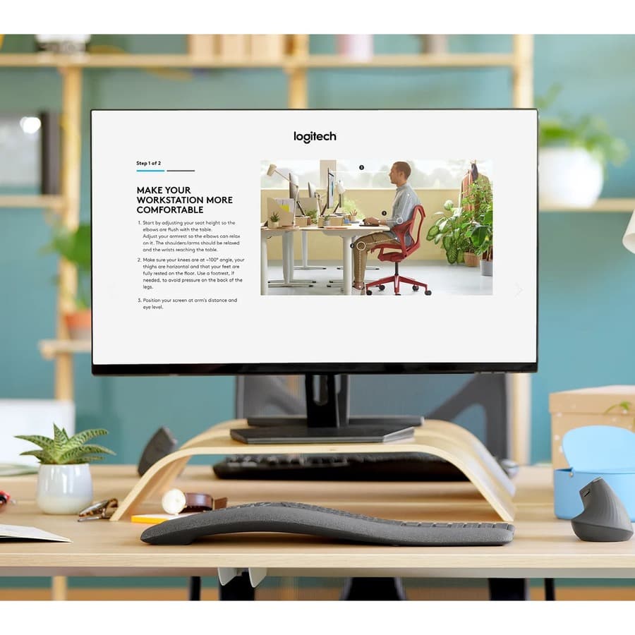 Logitech ERGO K860 Spanish split ergonomic wireless keyboard with curved keyframe