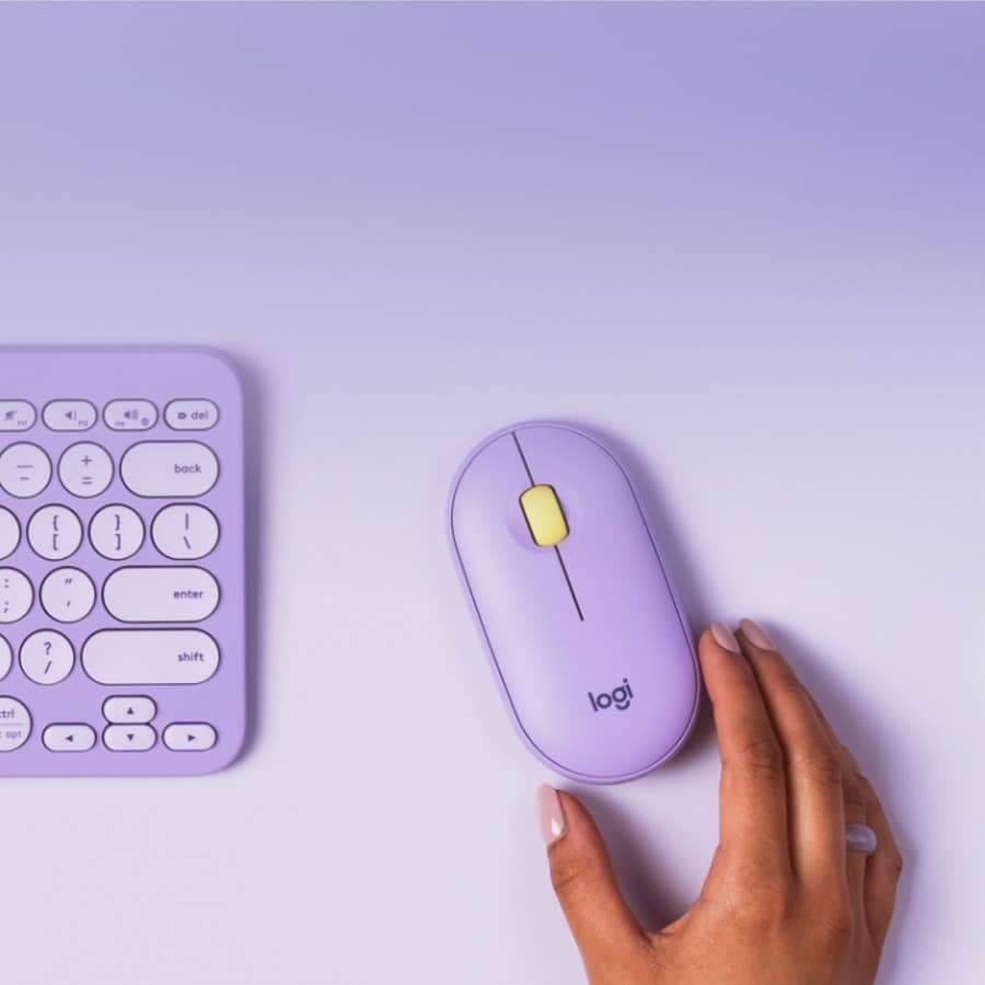 LA M350 PEBBLE WLS MOUSE LAVENDER view 9
