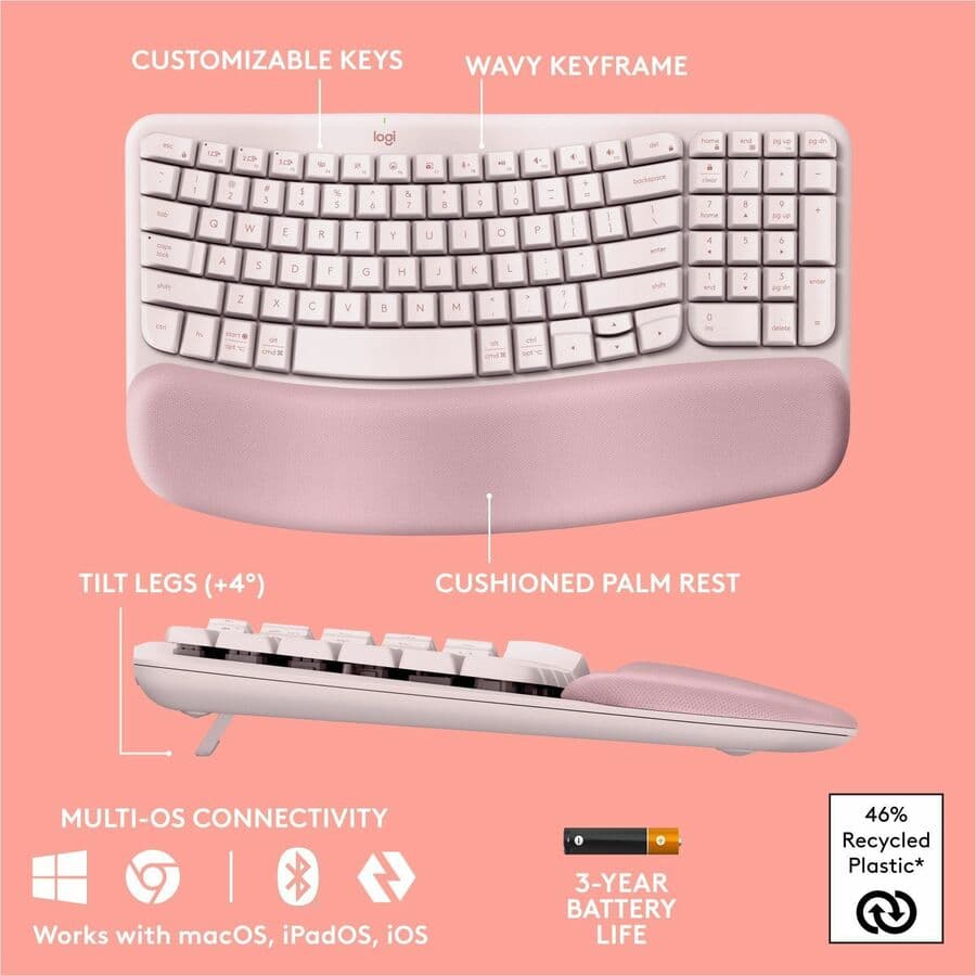 Logitech Wave Keys Keyboard view 9