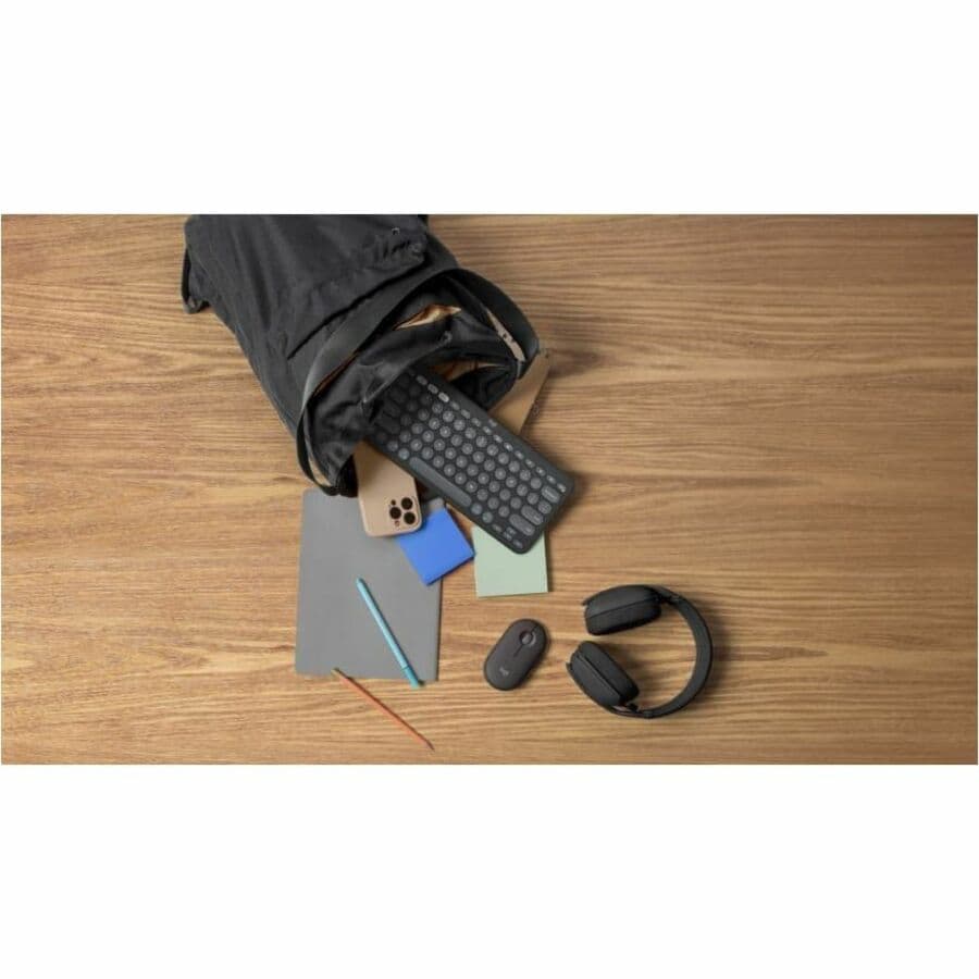 Logitech Pebble Mouse 2 M350s in Tonal Graphite, compact Bluetooth wireless mouse