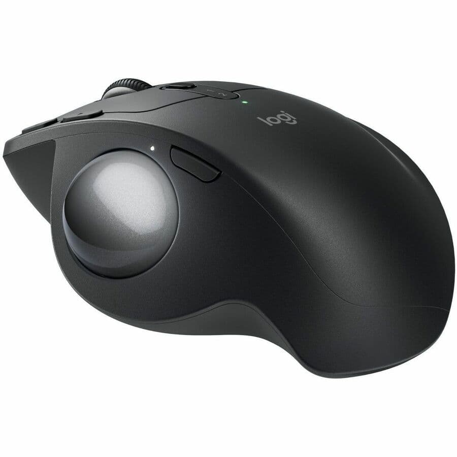 Logitech MX Ergo S graphite wireless ergonomic trackball mouse with dual Bluetooth and 2.4 GHz connectivity