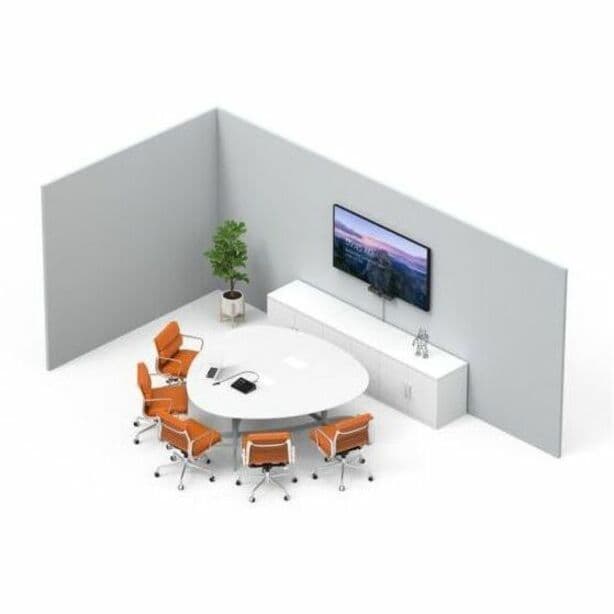 Logitech Microsoft Teams room bundle with MeetUp, NUC, Cat5e kit, and compute mount