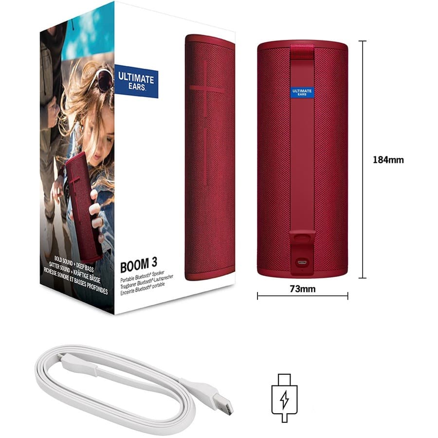 LA UE BOOM 3 Sunset Red portable Bluetooth speaker