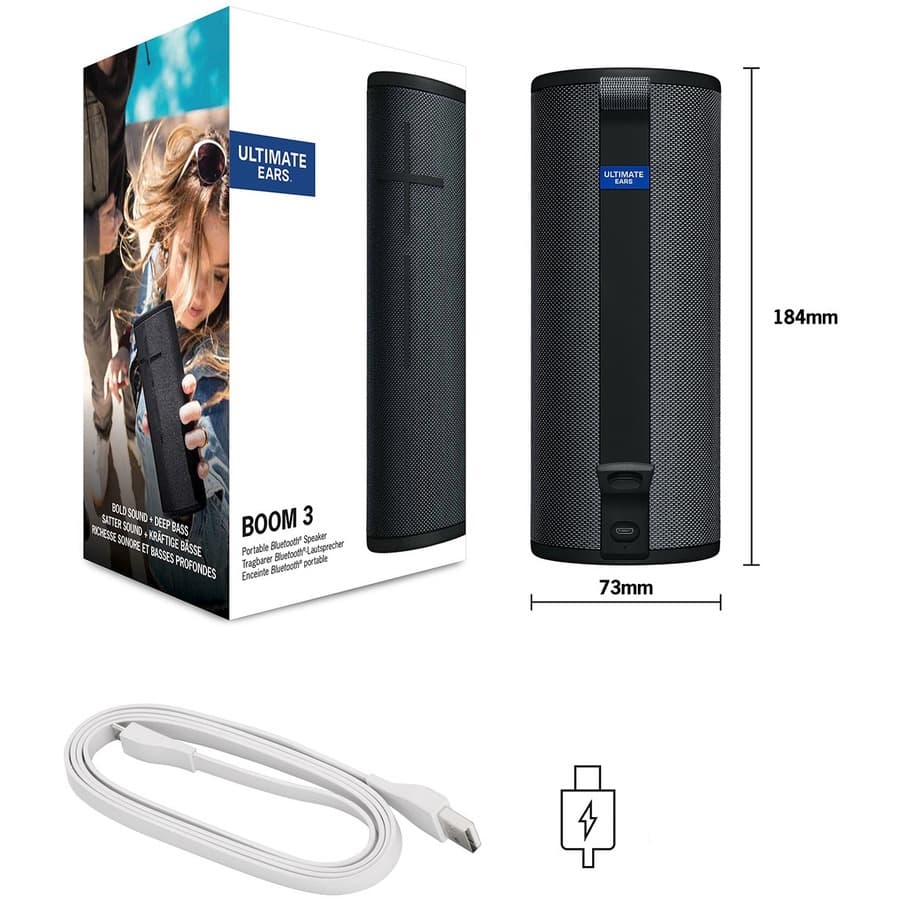 Ultimate Ears BOOM 3 Night Black portable Bluetooth speaker