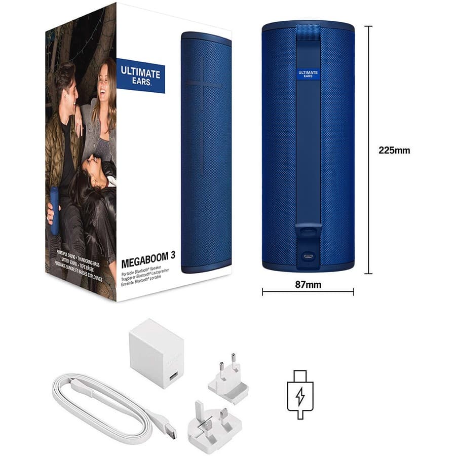 LA UE MEGABOOM 3 Lagoon Blue portable Bluetooth speaker