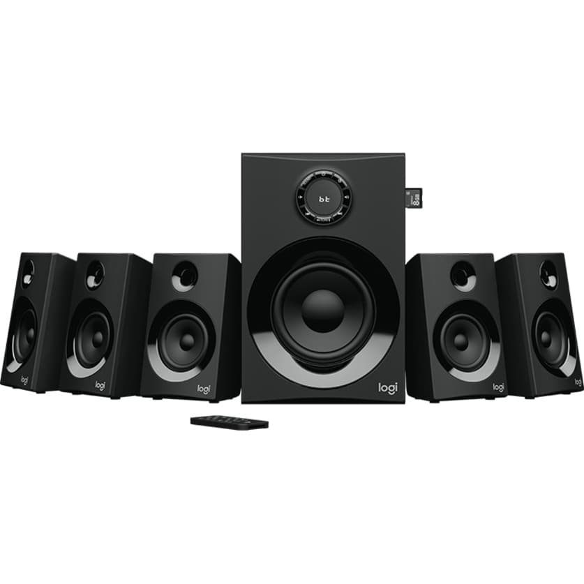 Logitech Z607 5.1 surround speaker system with subwoofer and Bluetooth connectivity
