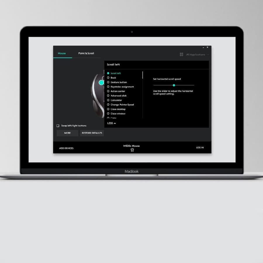 LOGITECH - COMPUTER ACCESSORIES ADVANCED CORDED MOUSE M500S M500S W/FAST SCROLLING  7BTNS view 9