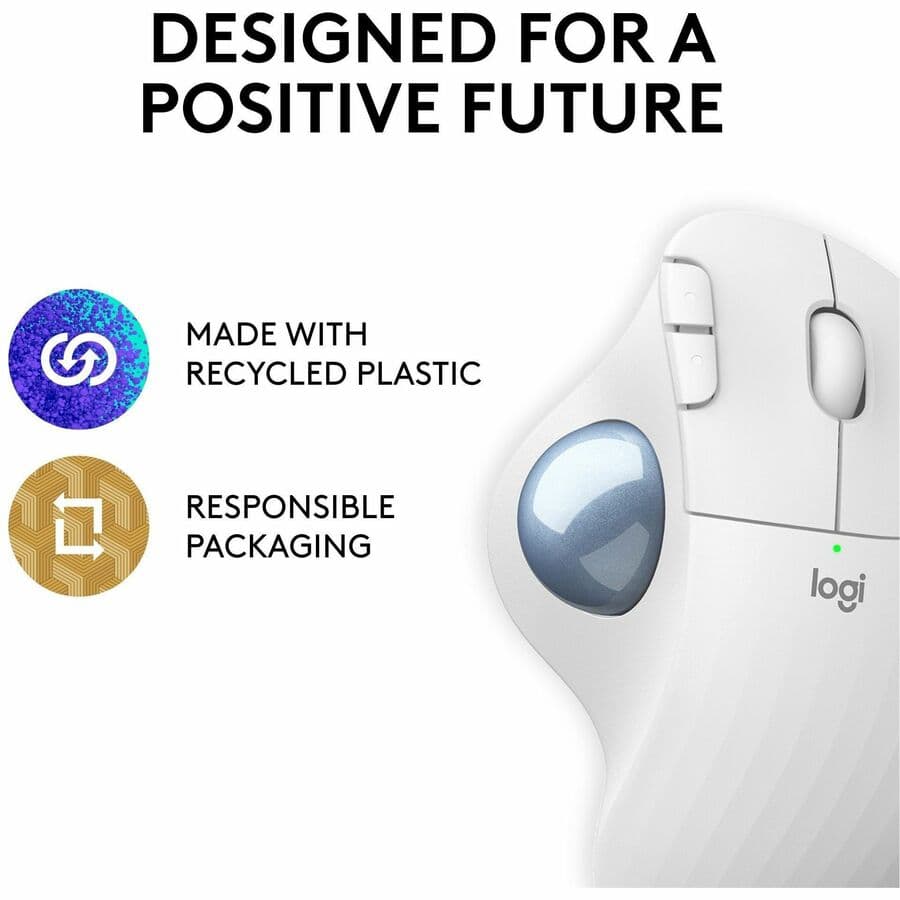 LOGITECH - COMPUTER ACCESSORIES ERGO M575 WIRELESS TRACKBALL OFF WHITE view 8