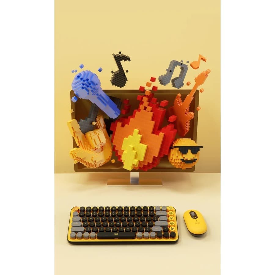 LA POP KEY WLS MECH KYBD EMOJI YLW SP view 16