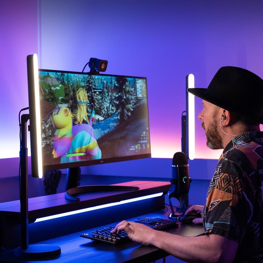 Logitech Litra Beam Premium Key Light with TrueSoft for desktop video lighting