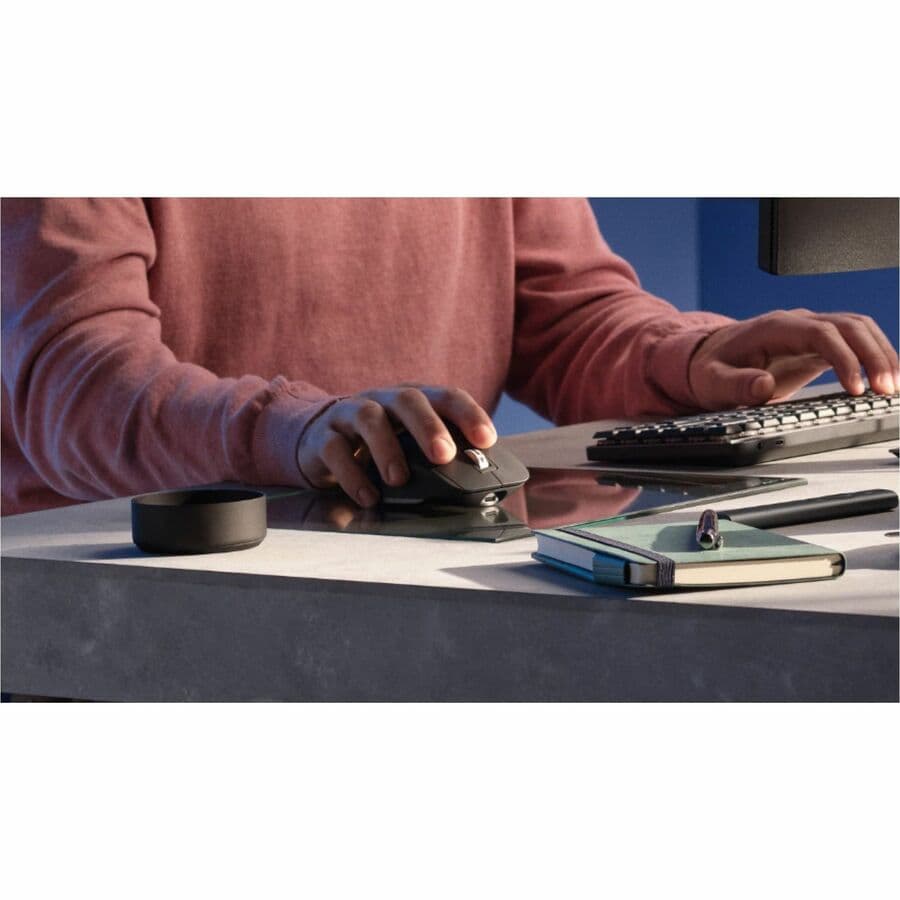 Logitech MX Master 3S ergonomic wireless mouse in gray for notebook productivity