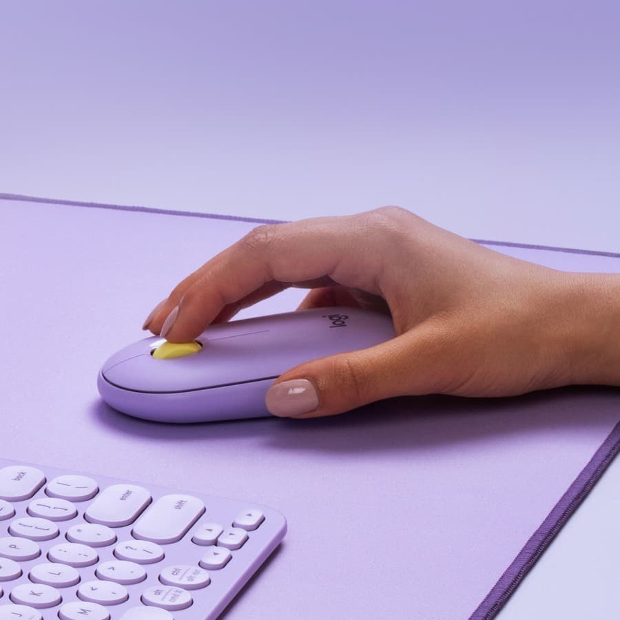 LA M350 PEBBLE WLS MOUSE LAVENDER view 8