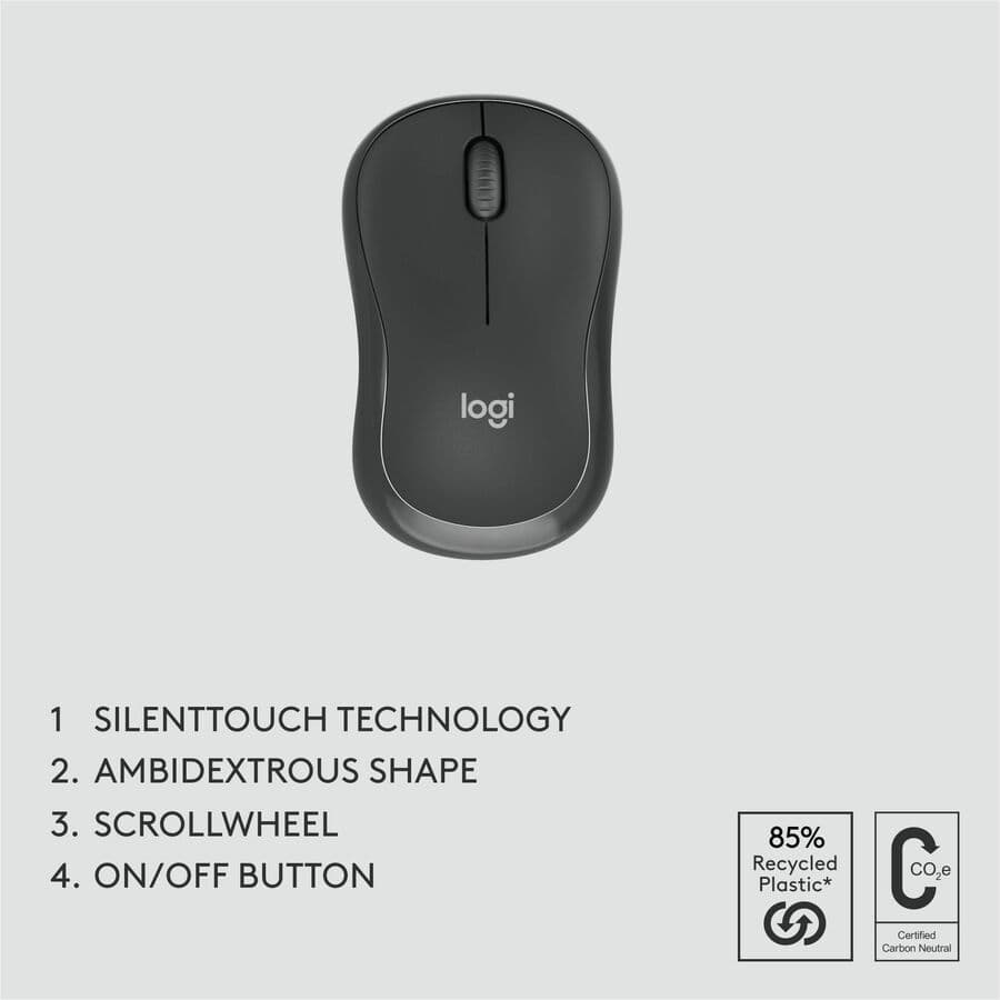 Logitech MK370 wireless keyboard and mouse combo for business in graphite with Bolt connectivity
