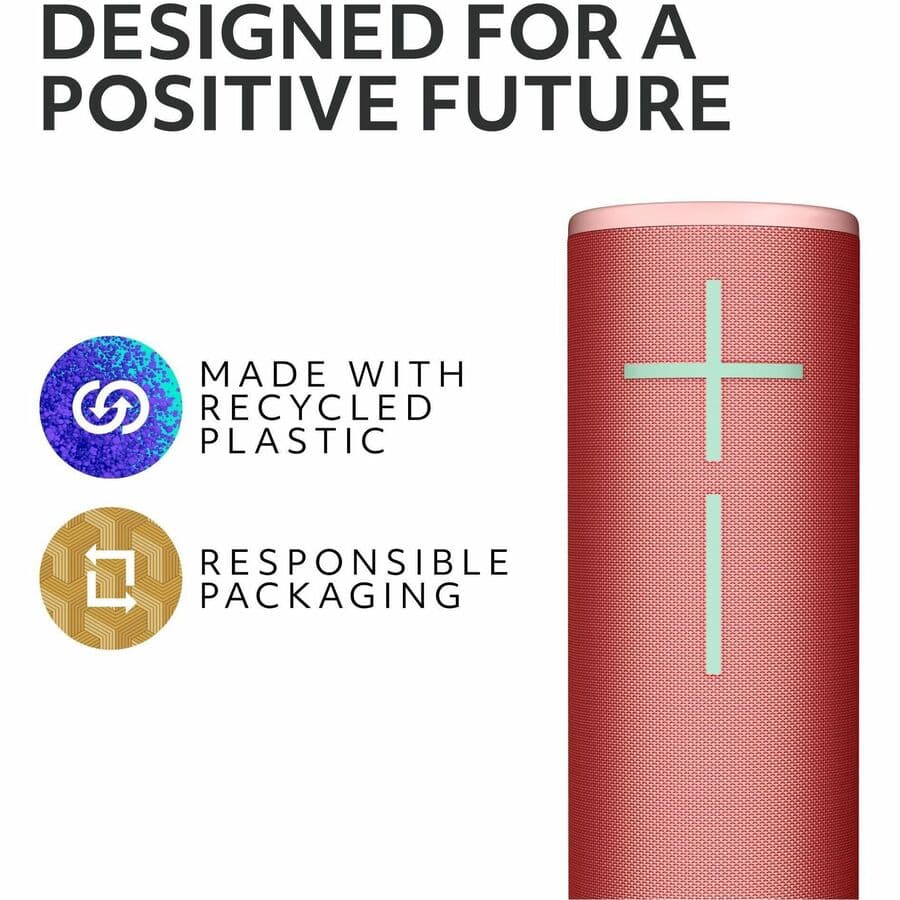 UE BOOM 4 portable wireless Bluetooth speaker in red