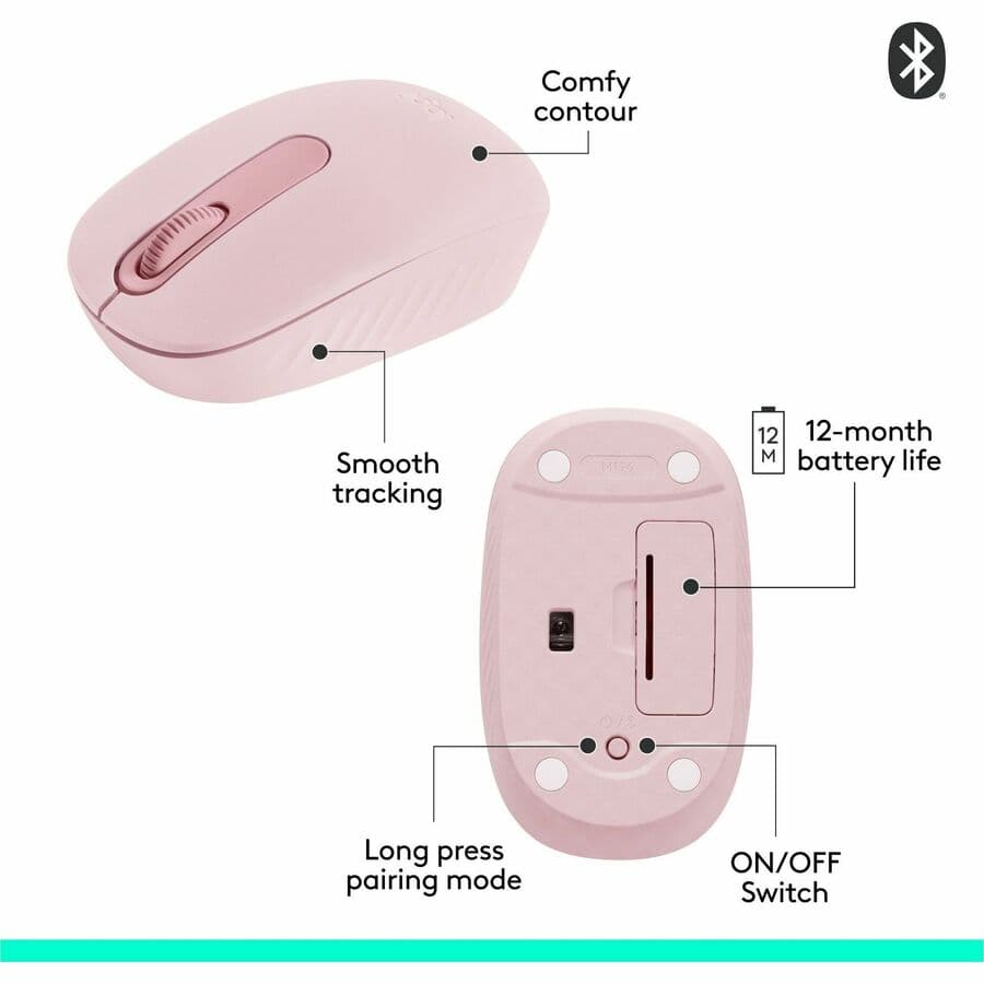 LOGITECH - COMPUTER ACCESSORIES M196 WIRELESS MOUSE (ROSE) view 9
