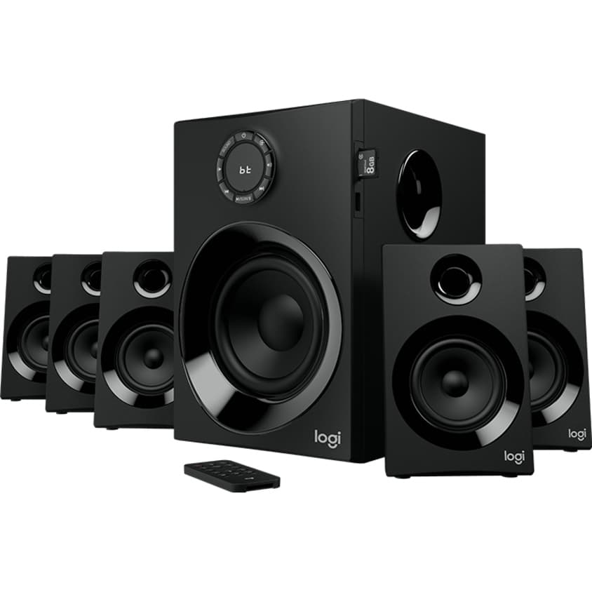 Logitech Z607 5.1 surround speaker system with subwoofer and Bluetooth connectivity