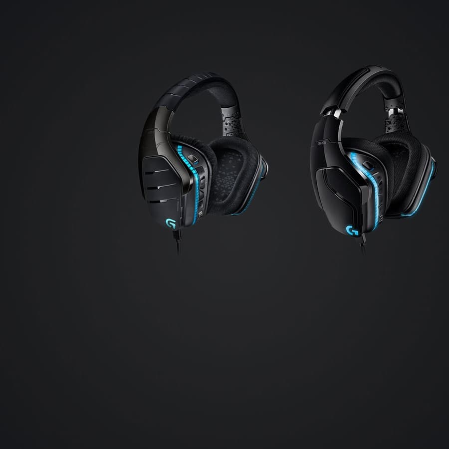 Logitech G635 wired 7.1 surround gaming headset with LIGHTSYNC lighting and boom microphone