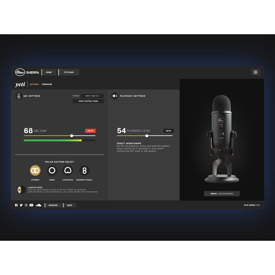Logitech LA YETICASTER 988-000107 desktop USB microphone for podcasting and streaming