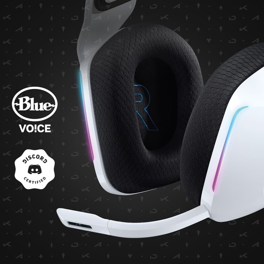 Logitech G733 LIGHTSPEED wireless gaming headset with detachable microphone and over-the-head design