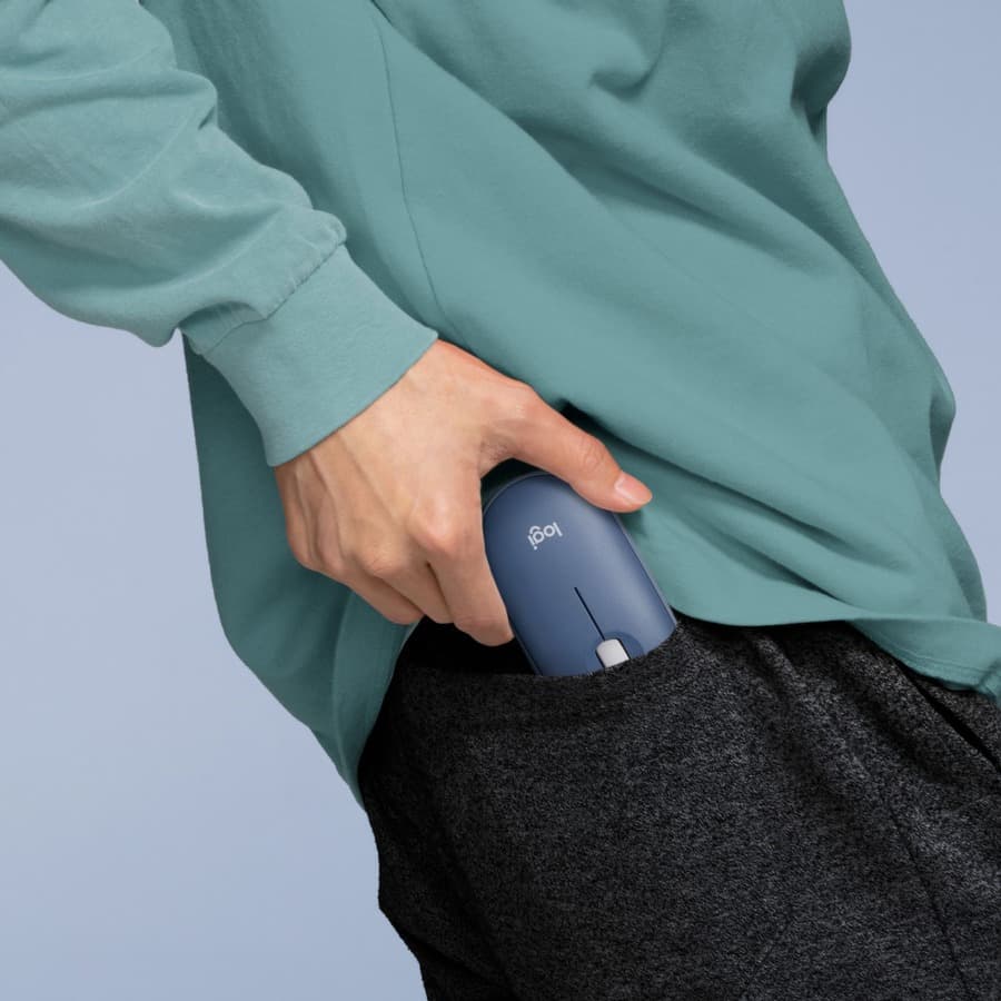 LOGITECH - COMPUTER ACCESSORIES PEBBLE M350 WIRELESS MOUSE BLUEBERRY view 7