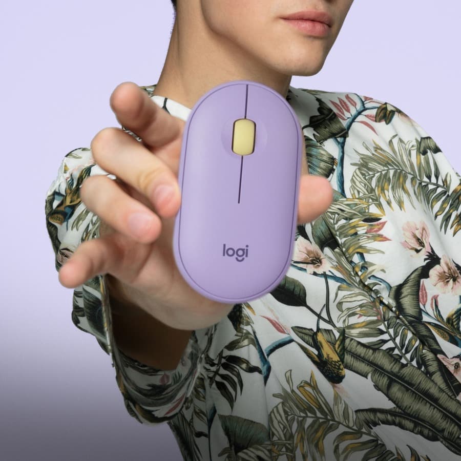 LA M350 PEBBLE WLS MOUSE LAVENDER view 7
