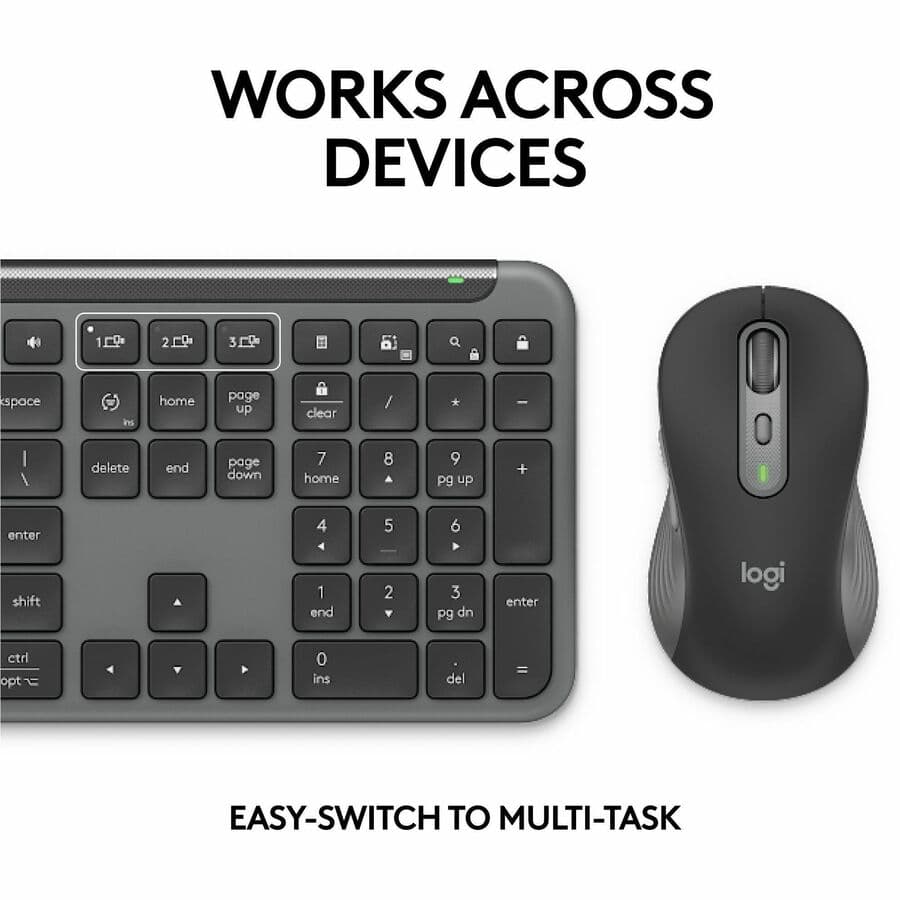 Logitech Slim Combo MK955 for Business wireless keyboard and mouse set