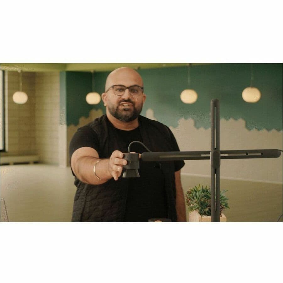 Logitech Reach document camera with base mount for stable tabletop presentation use