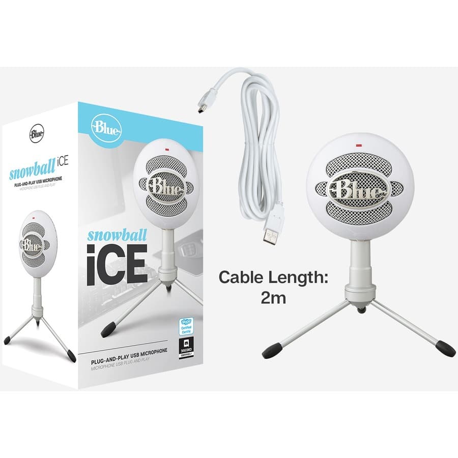 Logitech LA SNOWBALL ICE WHT 988-000070 white desktop USB microphone
