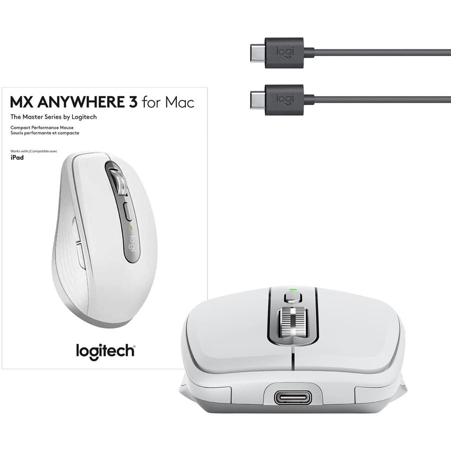 LOGITECH - COMPUTER ACCESSORIES MX ANYWHERE 3 WL MOUSE FOR MAC PALE GREY view 8