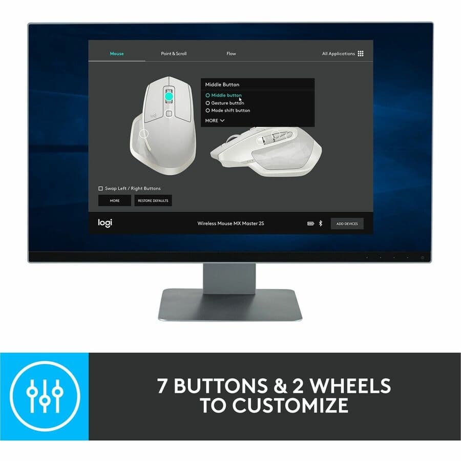 LOGITECH MX MASTER 2S WIRELESS MOUSE view 11