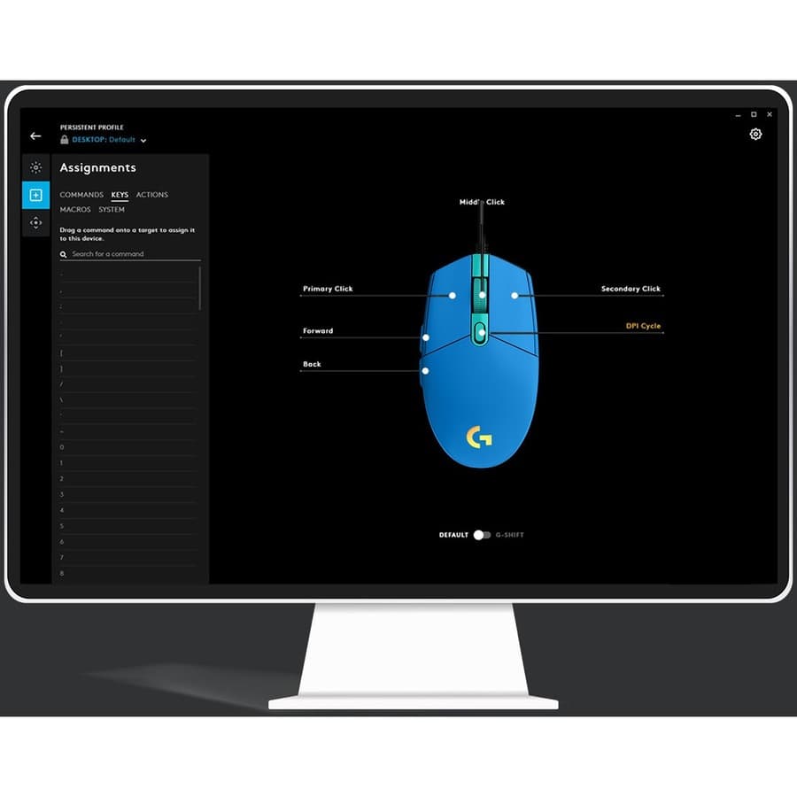 G203 LTSYNC Gming Mouse Blue view 8