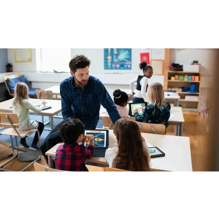 Logitech Crayon EDU-Apple stylus with orange tip for Apple iPad classroom use