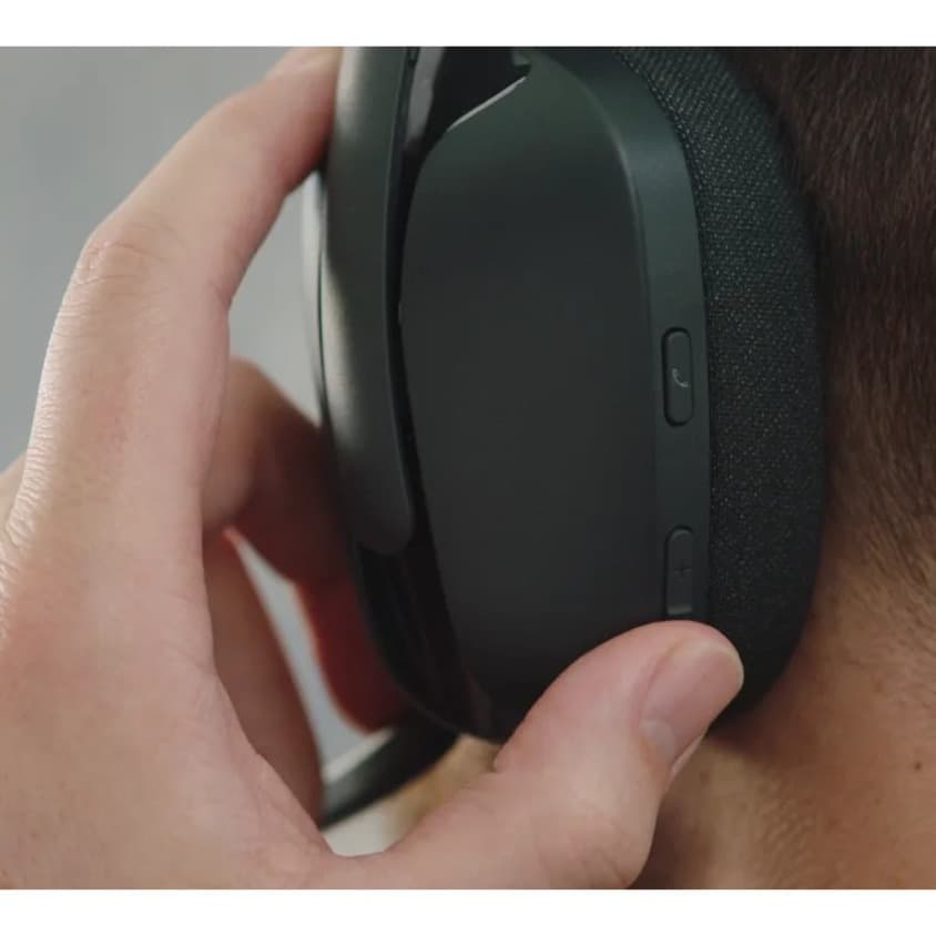 Logitech Zone Vibe 125 Graphite wireless Bluetooth over-ear headset with built-in microphone