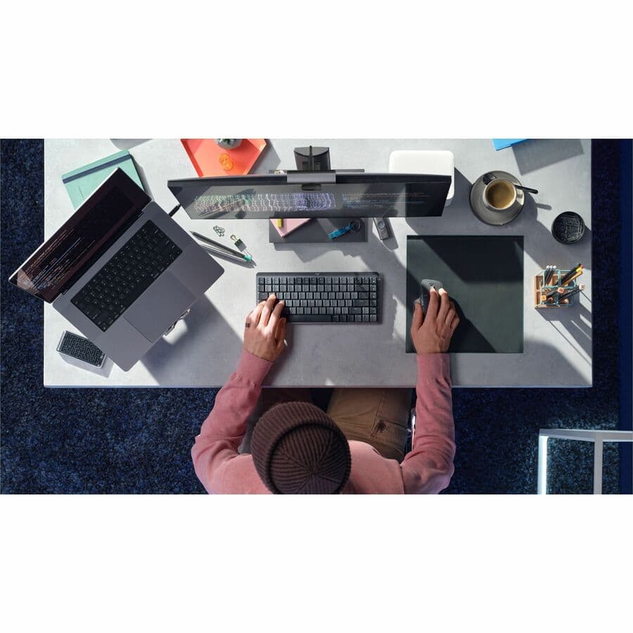 Logitech MX Master 3S ergonomic wireless mouse in gray for notebook productivity