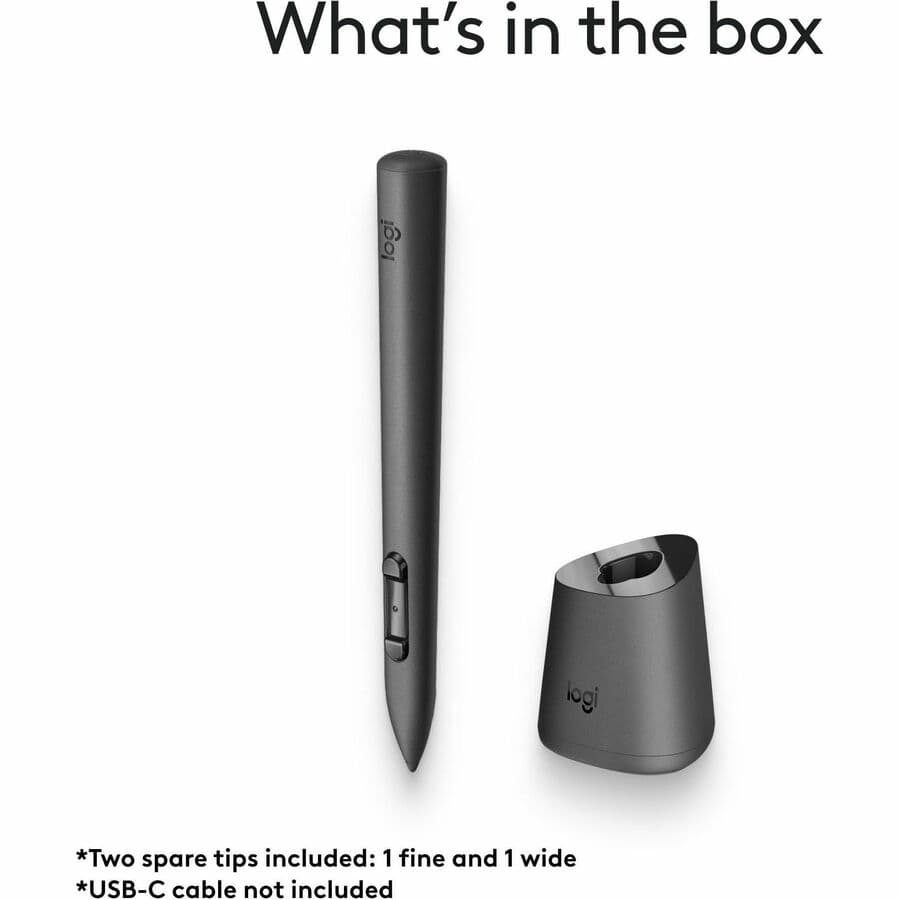 Logitech MX Ink Combo MR stylus with charging dock for Meta Quest