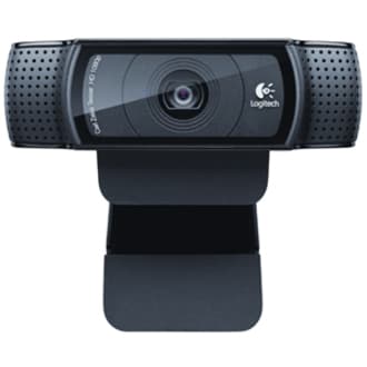 Logitech C920 Pro webcam with Full HD 1080p video, auto-focus, and USB 2.0
