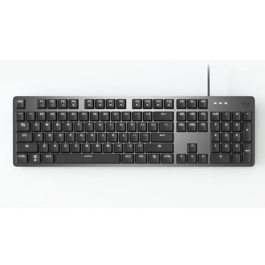 Logitech K845 mechanical illuminated keyboard with Cherry Blue switches and white backlighting