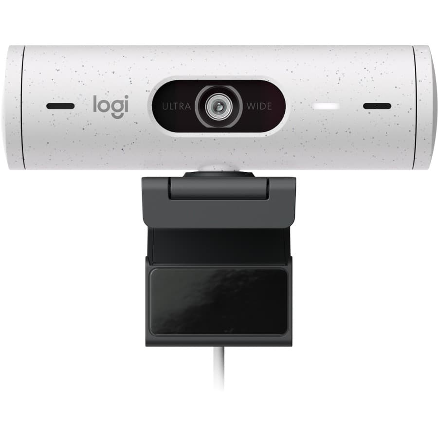 Logitech BRIO 500 Off-White webcam with USB-C connector for 1080p video calls